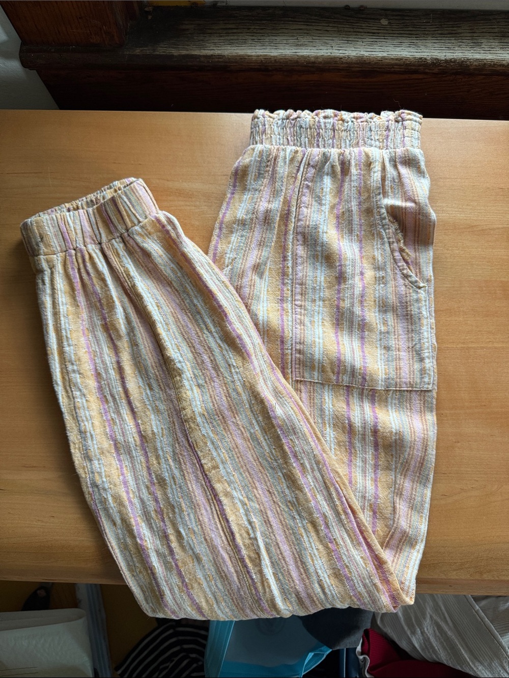 Aeropostale striped jogger linen pants
